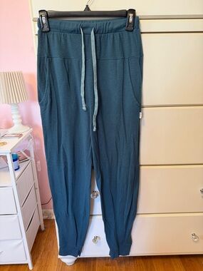 RVCA Teal Track Joggers with Drawstring Waist